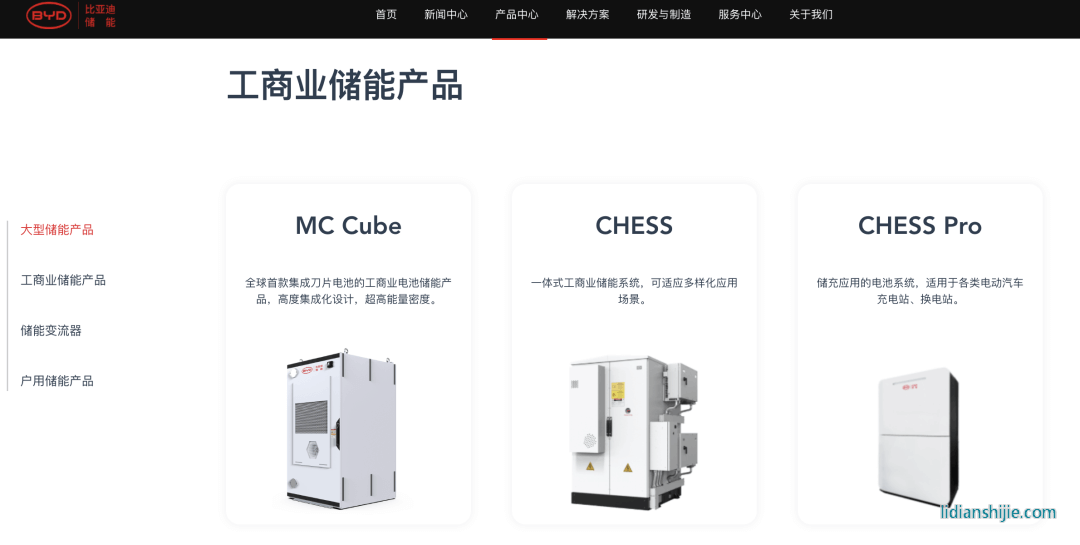 比亞迪工商業(yè)儲能產(chǎn)品